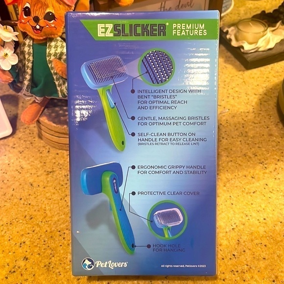 Brand New Self Cleaning Dog & Cat Hair Brush Shedding Grooming Tool Fur Comb - Picture 5 of 12